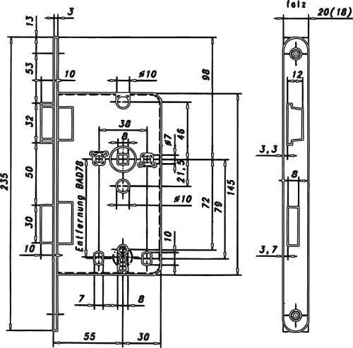 E.Schl.Innent. 55/78WC/2020 eck silb.R, F+R MetallSSF
