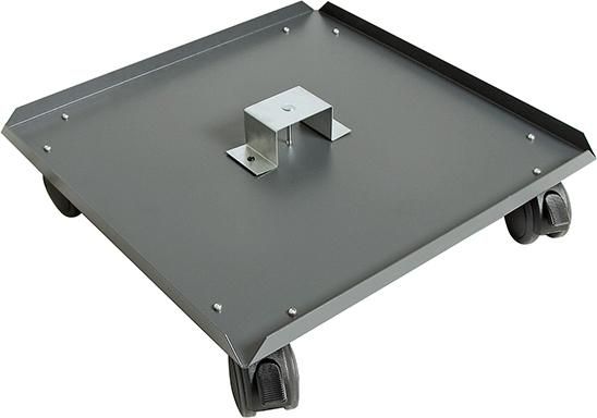 Rollenuntersatz D75 mm RAL 7016 4 Lenkrollen stumpf