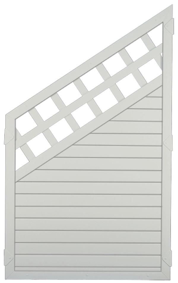 LIGHTLINE KS-Zaun Ranki 90 x 150/90 cm, Füllung / Rahmen WEISS ECKE links