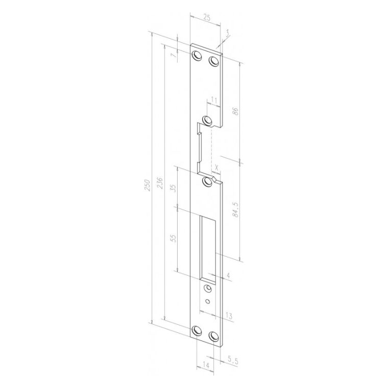 effeff Flachschließblech 002 250x25 mm