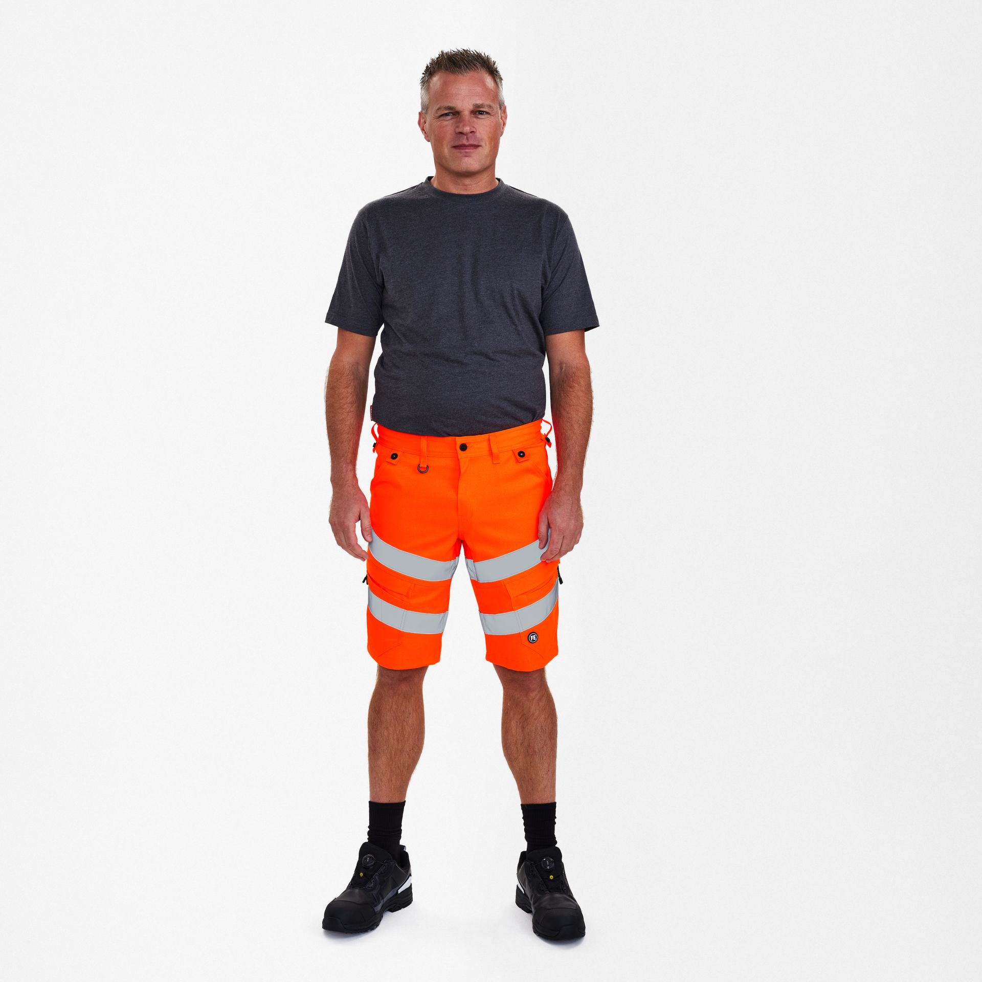 Safety Arbeitsshorts mit 2-Wege-Stretch Hi-vis Orange, Gr. 42
