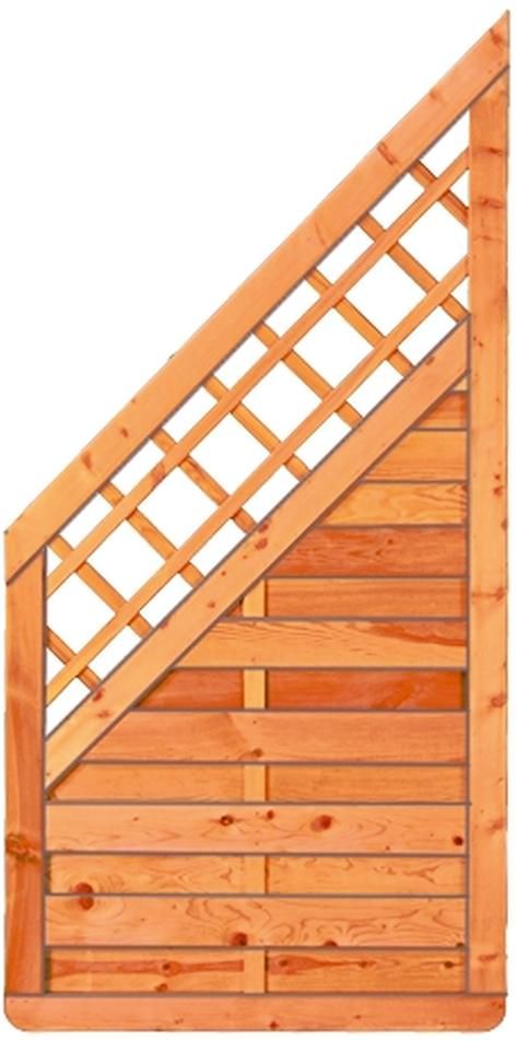 SUNLINE-Serie Ranki ECKE 90 x 180/90 cm Rahmen 45 x 45 mm, pinienfarbig lasiert