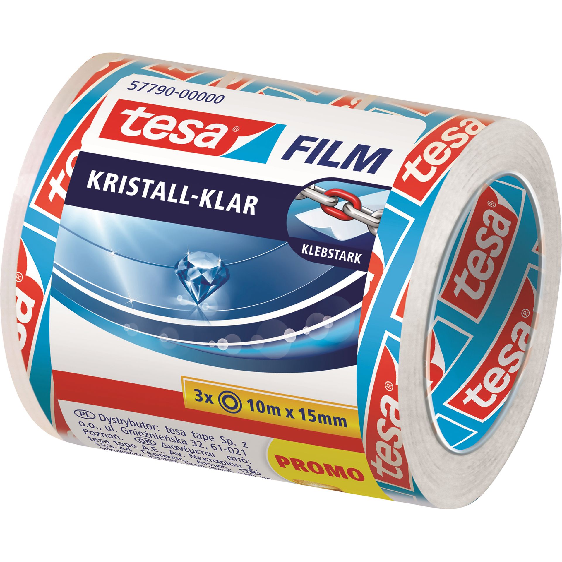Klebefilm 15mmx10m kristallklar 3 Rl./Pack.