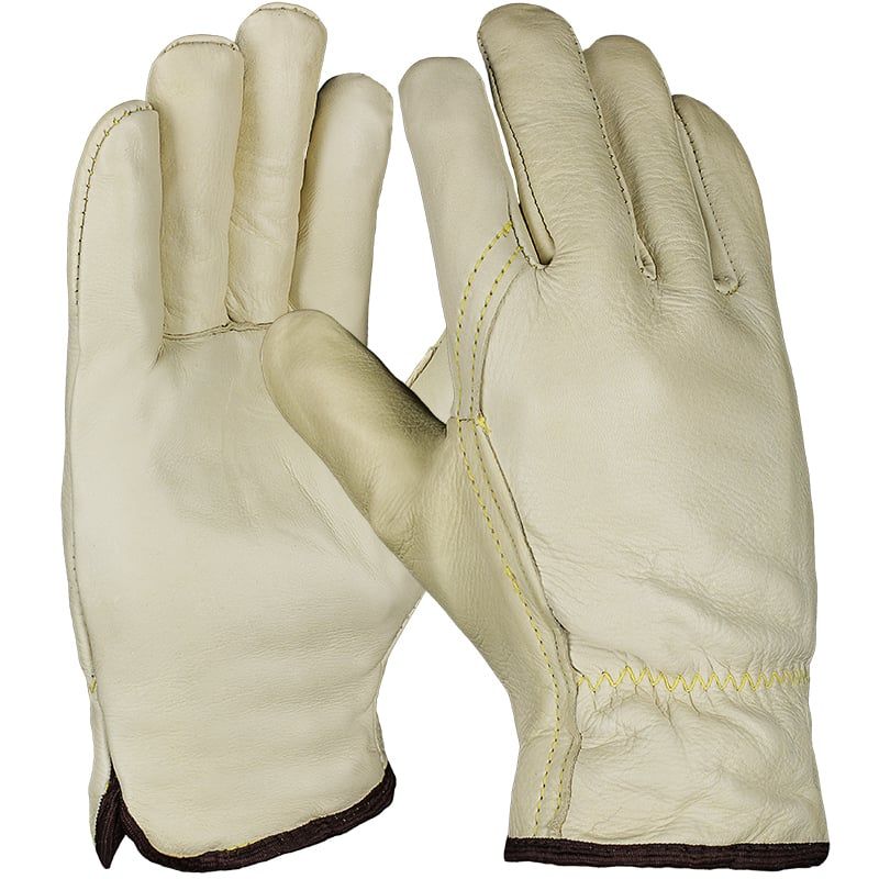 Rindleder Fahrerhandschuh"Driver", hellgelb, gefüttert 10