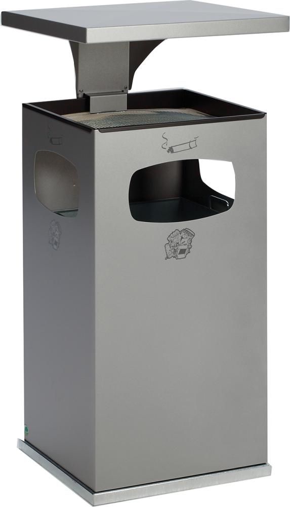 Kombi-Ascher silber 3fach72l incl. Inneneimer VAR