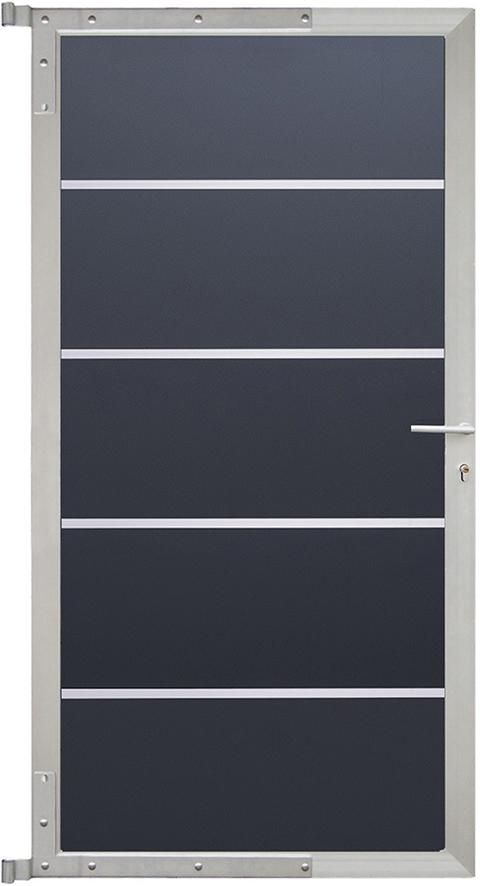 FARÖ-Tor-Komplettset 90 x 173 cm, anthrazit/silber