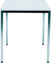 Tisch 800x800 mm chrom/lichtgrau Verstellbar (15 mm)