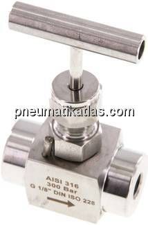 Nadel-Absperrventil, Edelstahl, G 1/8", PN 300 (ECO)
