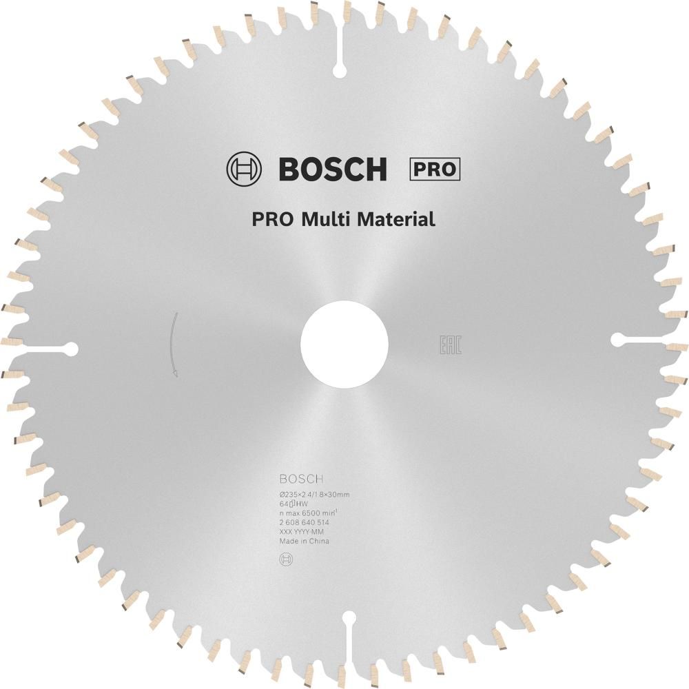 HM-Kreissägeblatt 235x2,4/1,8x30 64Z Bosch VE à 1 Stück Multi Material