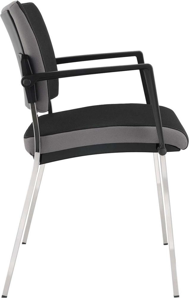 Besucherstuhl Premium Schwarz ( 2 Stühle Set)