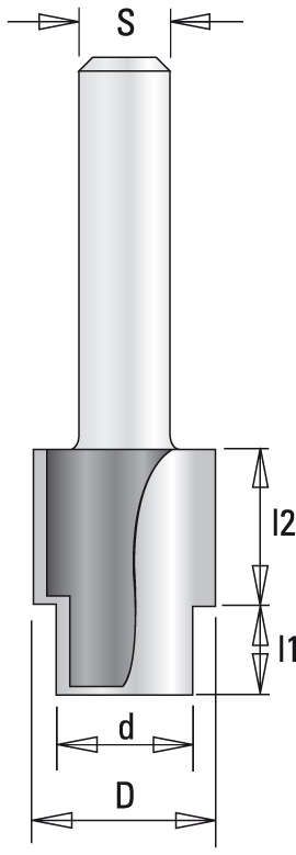 HW-Stufenfräser Z2 für Kantengetriebe