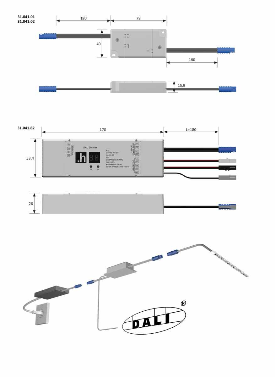 LED-Dimmmodul 12VDC Dali