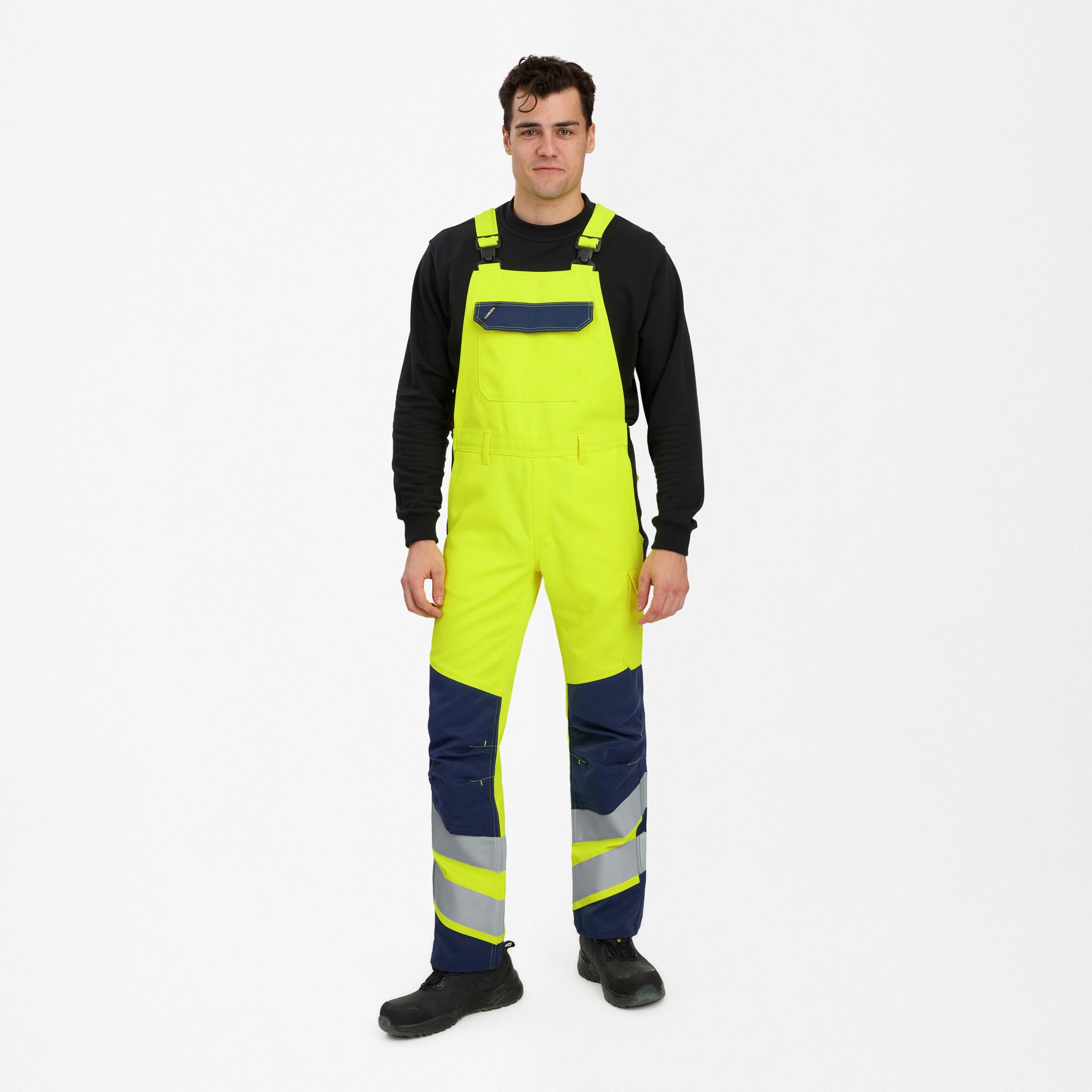 Safety+ Latzhose Gelb/Blue Ink, Gr. 66