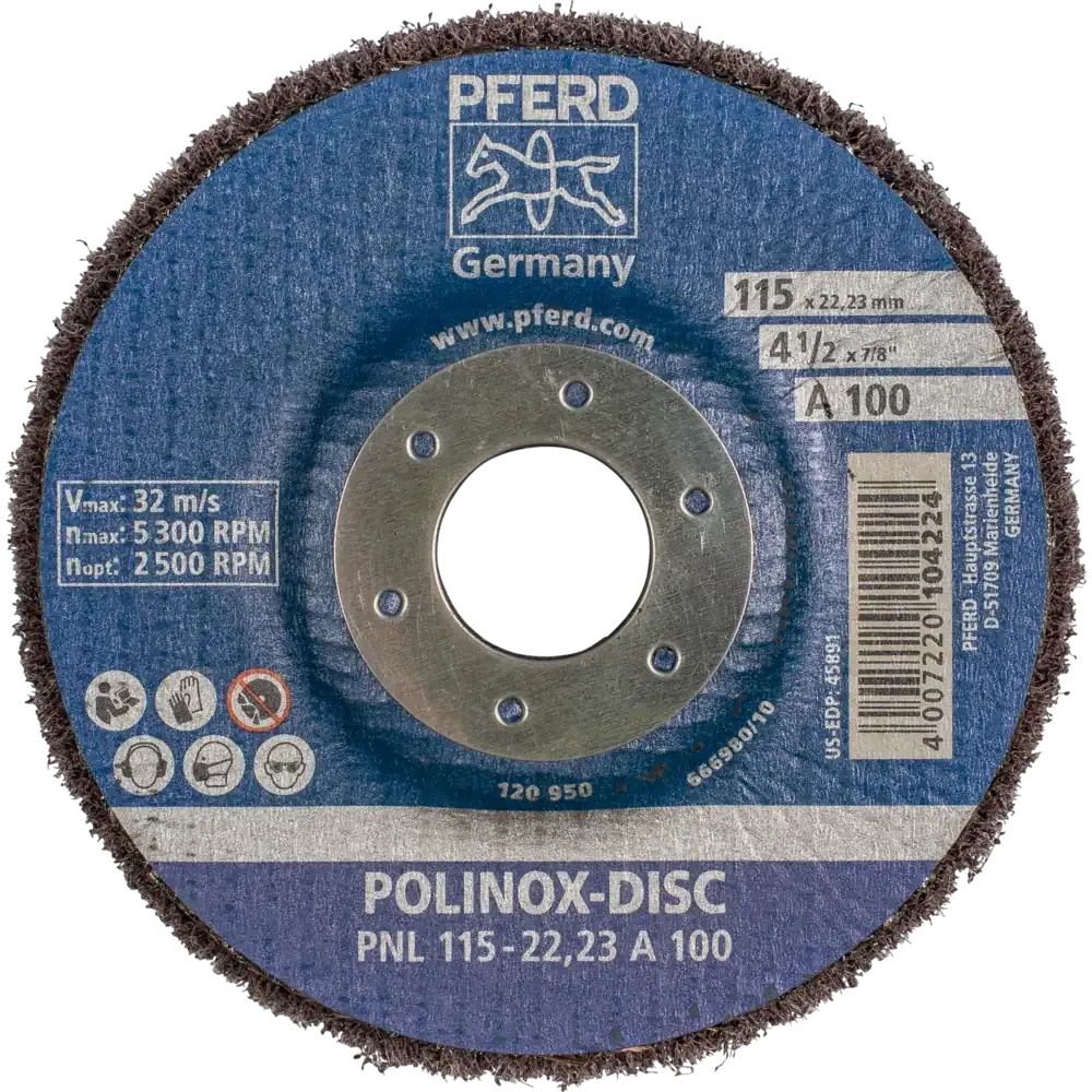 PFERD POLINOX Vlies-Schleifdisc PNL Ø 115mm