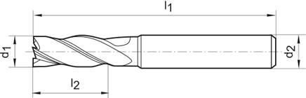 Schaftfräser VHM 8,5mm kurz HB Z4 TiAlN Werksnorm FORMAT