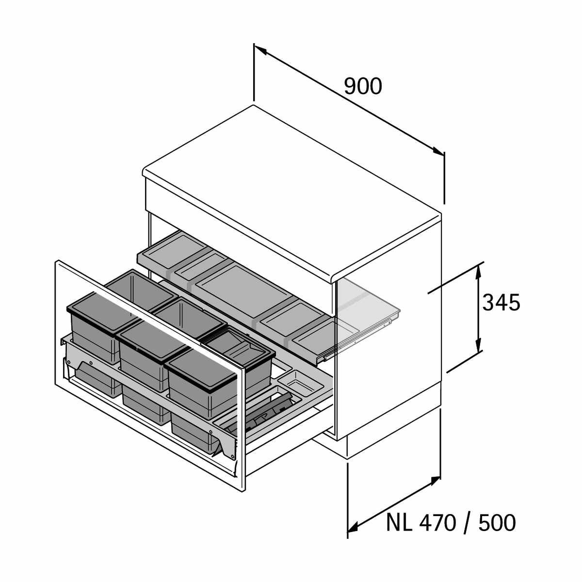 ABFALLSAMMLER INSERTFLEX 900 AZ