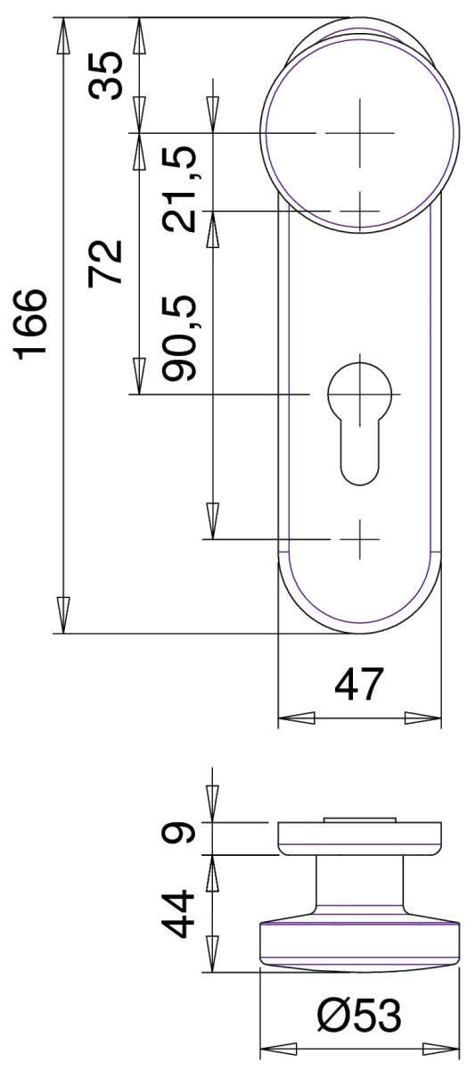 Nylon-FS-Wechsel-Garnitur, DIN 18273