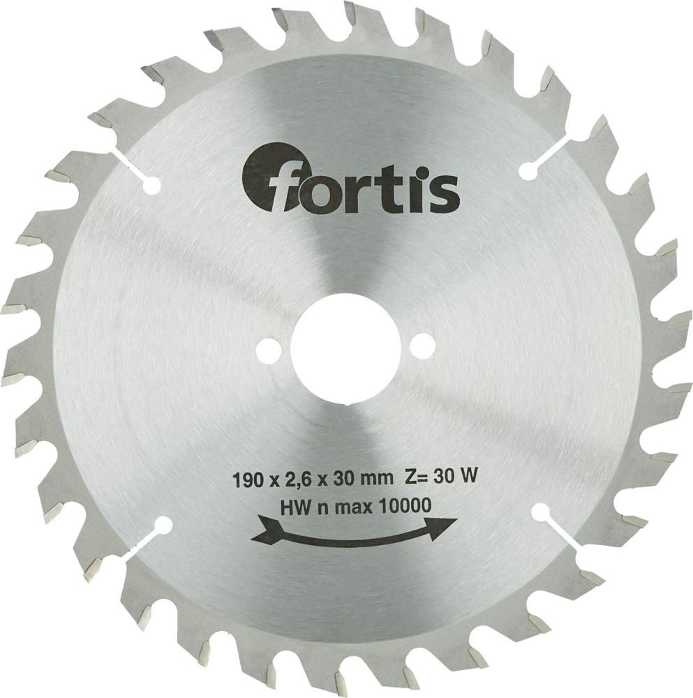 FORTIS HW-Kreissägebl. 190x2,6 x30mm Z30W