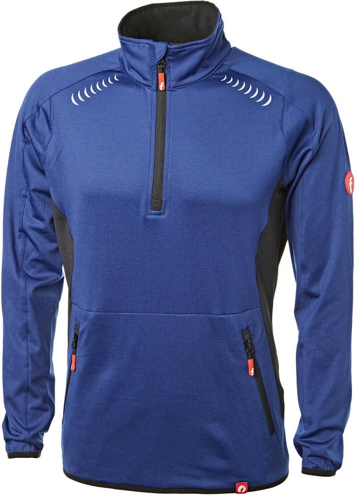 Tech-Fleecepullover kornblau/schwarz meliert Gr. 2XL Fortis Elements