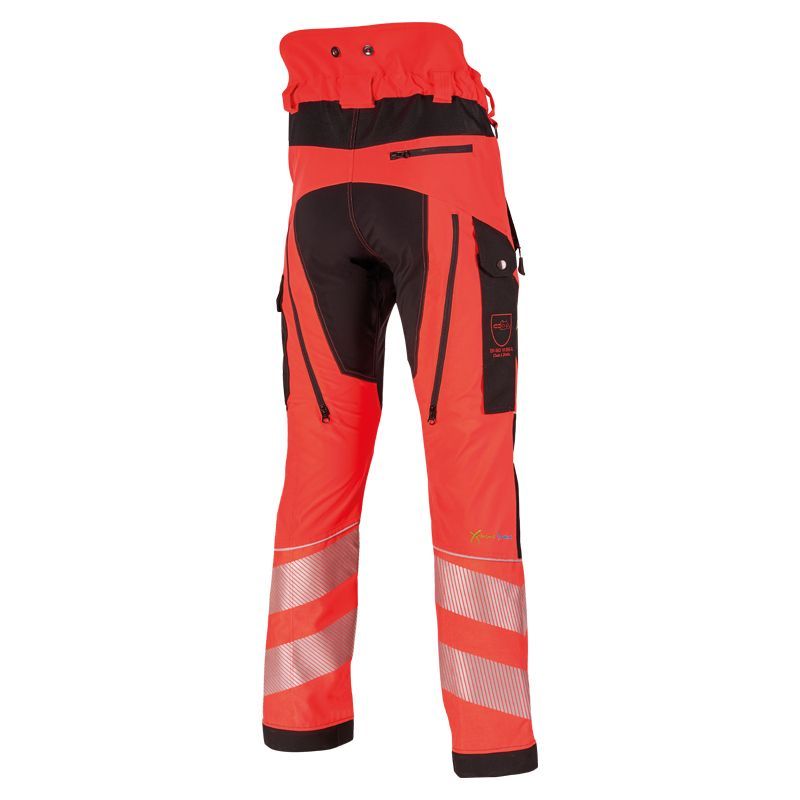 PSS X-treme Schnittschutzhose Breeze EN 20471 neonrot/schwarz - Gr. 50