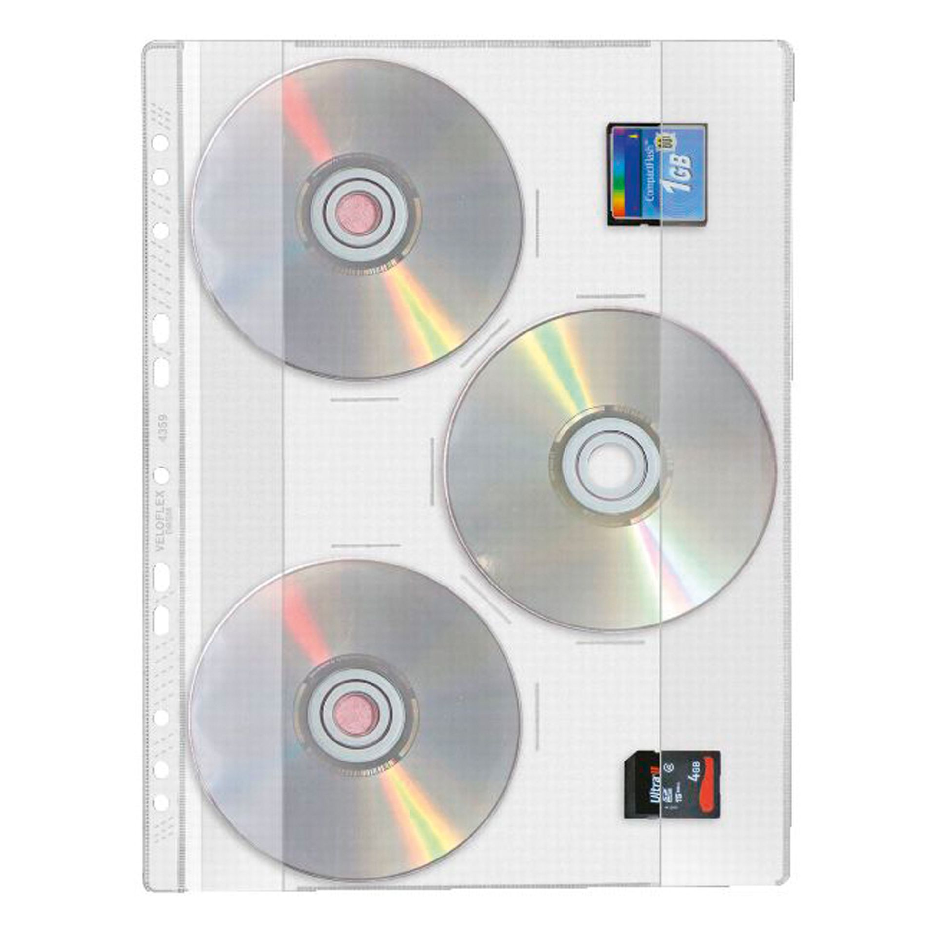 CD/DVD Hülle für DIN A4 PVC glasklar 10 St./Pack.