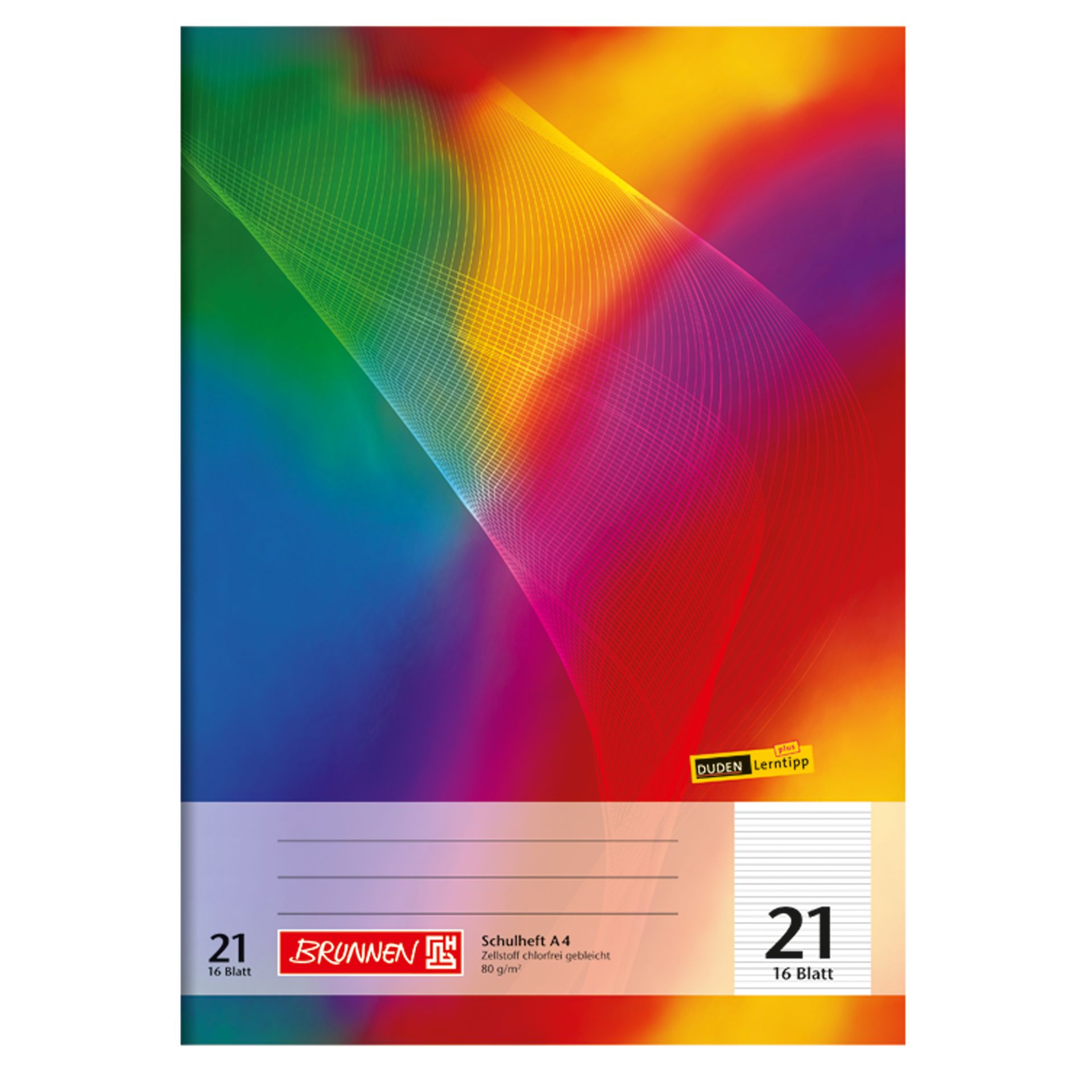 Schulheft A4 Lin21 16Blatt liniert