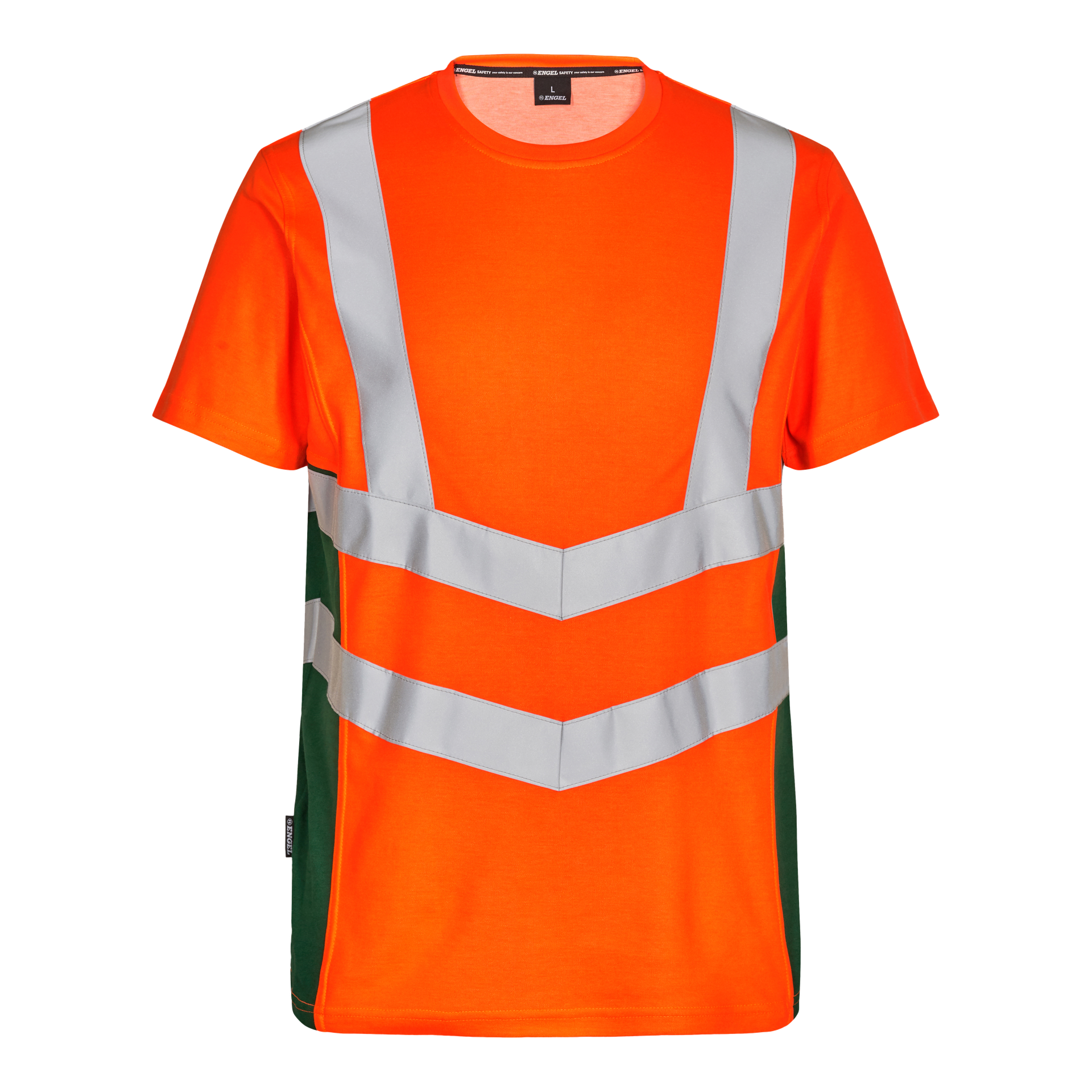 Safety T-Shirt Orange/Grün, Gr. 3XL