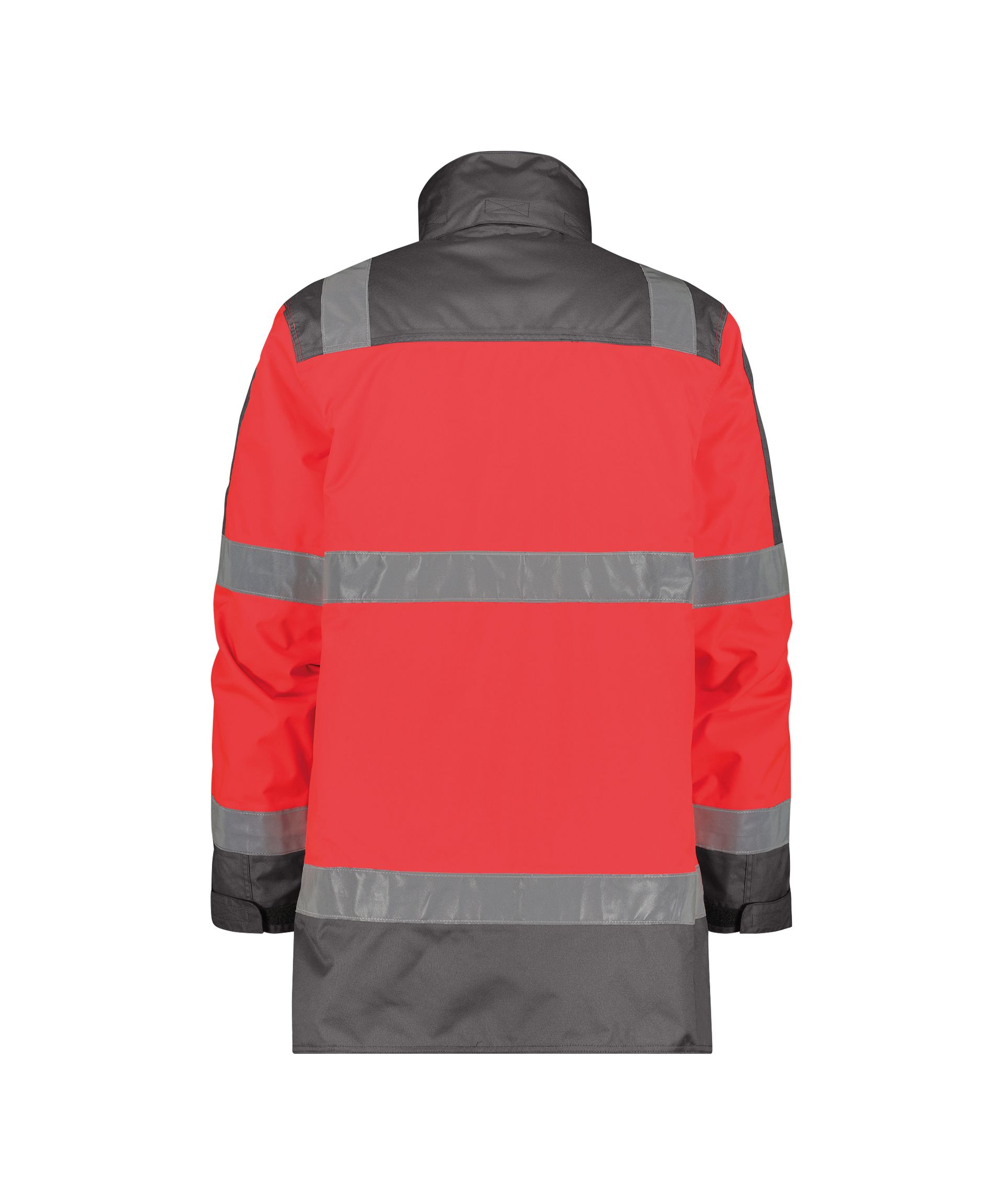 DASSY® Limasol - Warnschutz Winterparka - neonrot/zementgrau, Gr. S