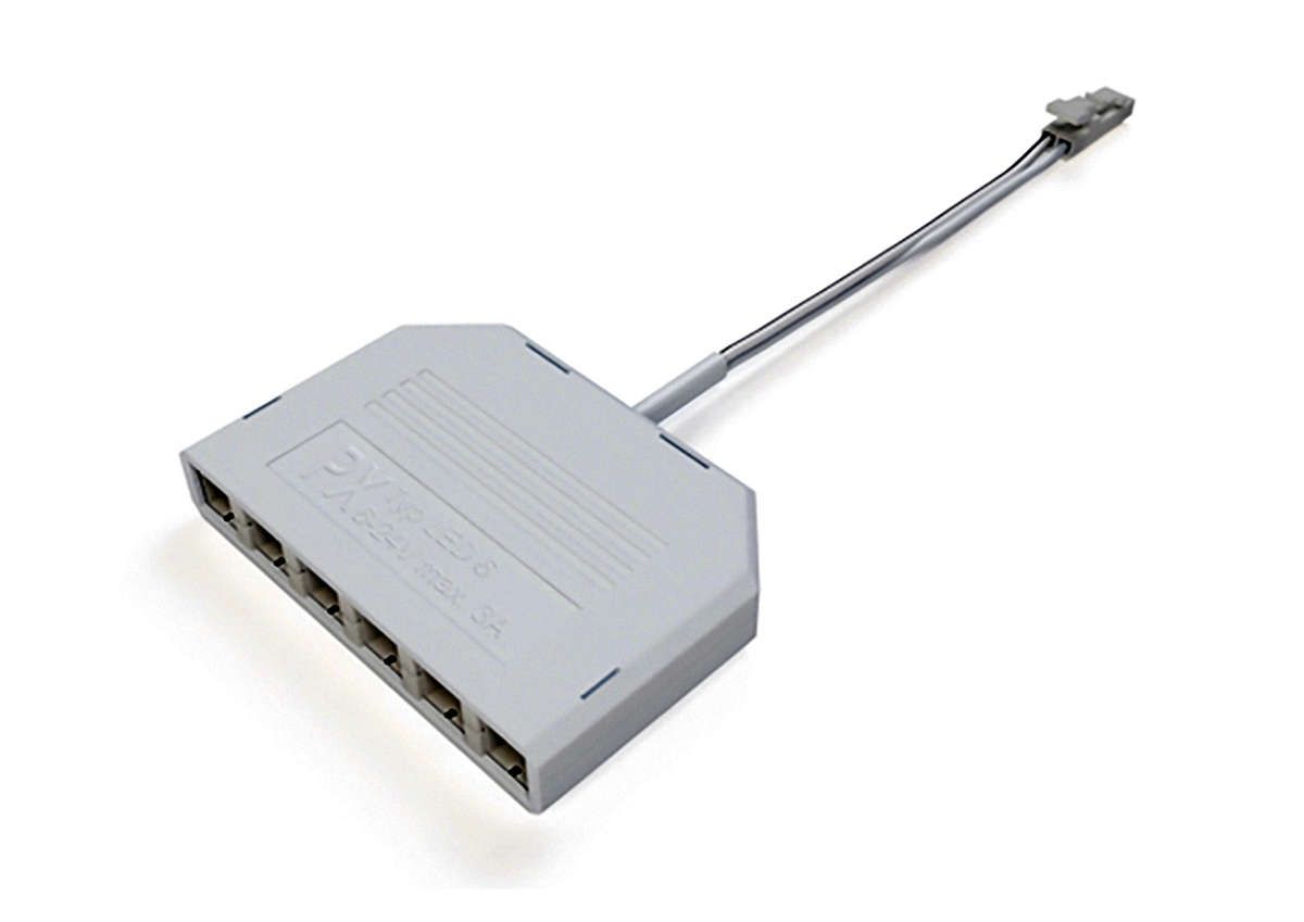 LED Verteiler 6-fach, Weiss, 12V DC