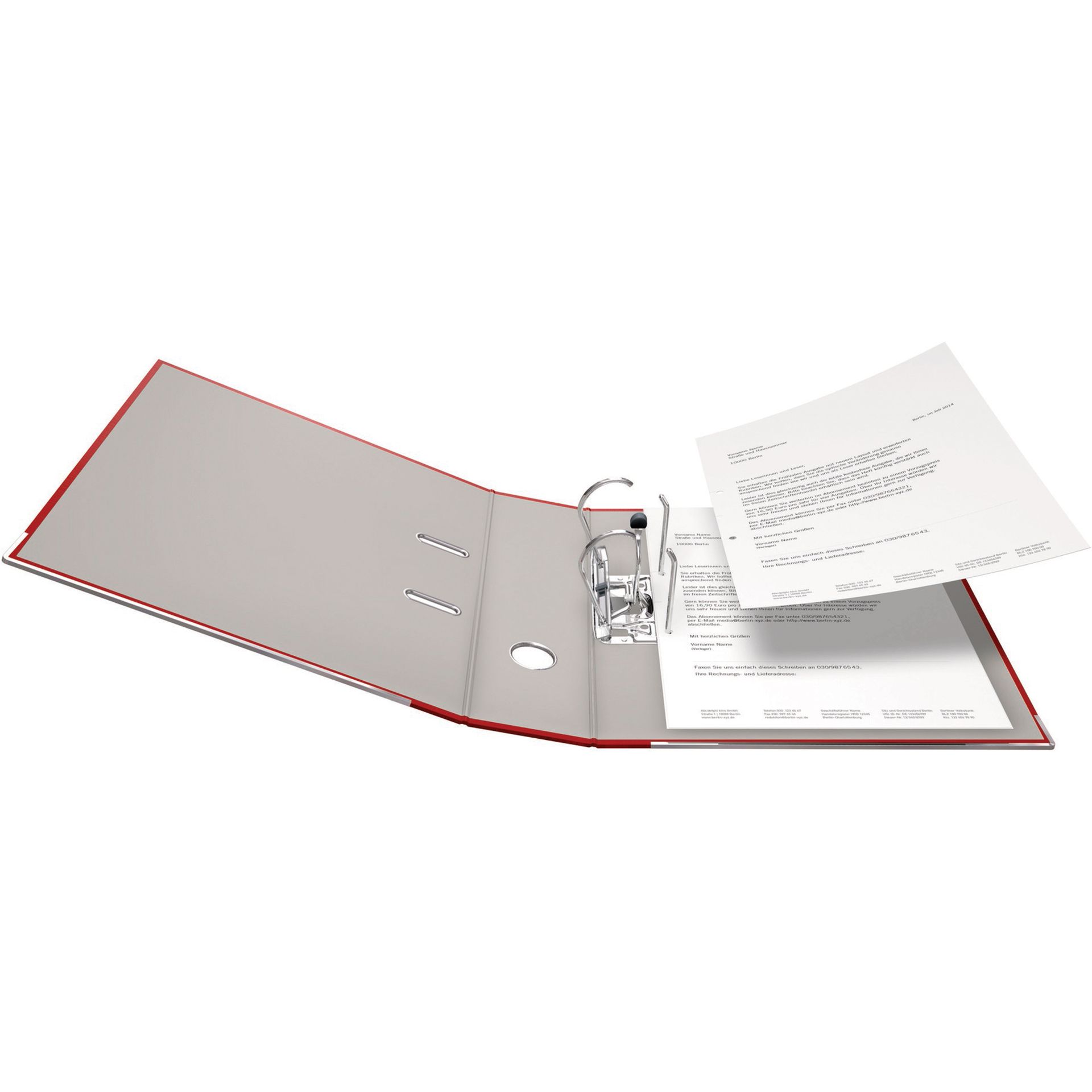 Ordner S80 DIN A4 80mm PP rot