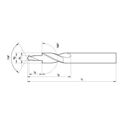 FORMAT HSS Kurzstufenbohrer, 180°