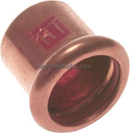 Pressfitting, Verschlusskappe, 15mm, Kupfer / Kupferlegierung