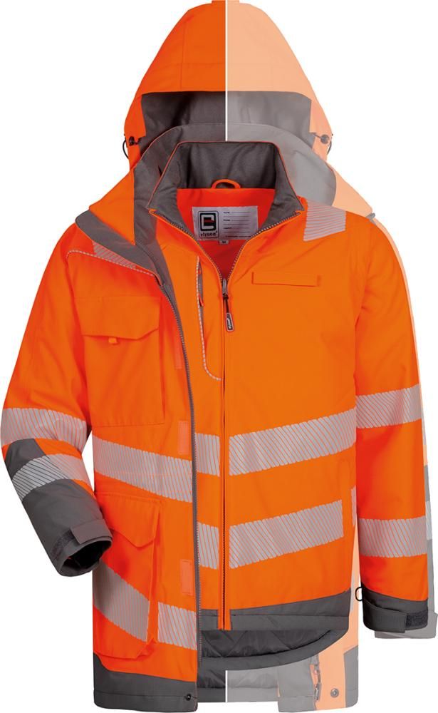 Warnschutzparka Herwin orange/grau Gr.L