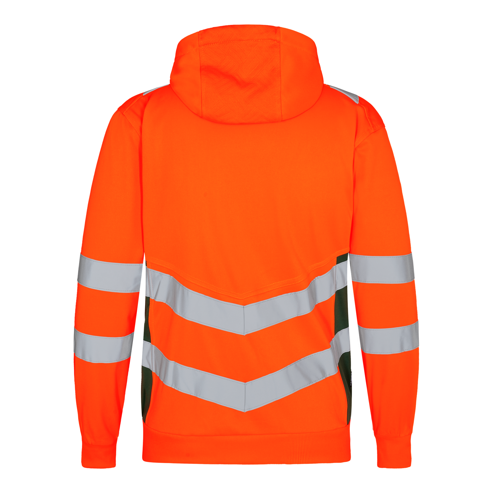 Safety Sweatcardigan Orange/Grün, Gr. L