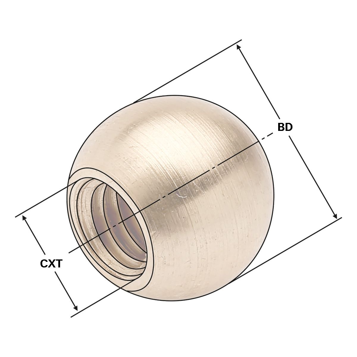 Kugelspritzdüse Drm.10mm (Messing)