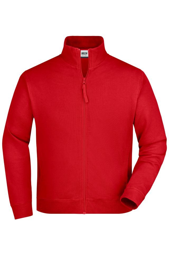 Sweat Jacket Klassische Sweatjacke aus French-Terry rot, Gr. XL