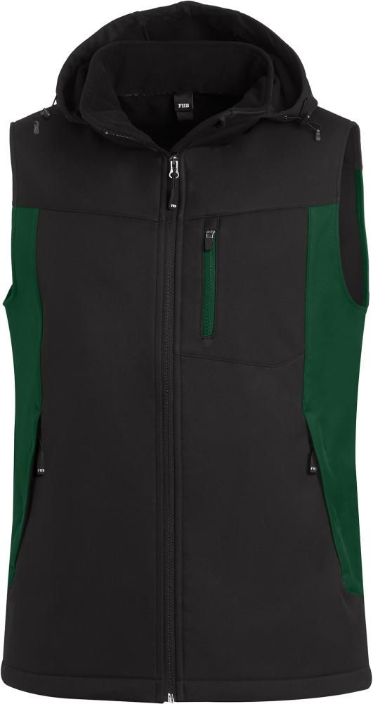 Softshell JUSTUS grün-schwarz 2XL Weste FHB