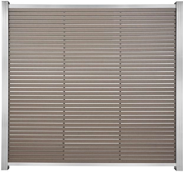 HÖRVIG-Serie SILBER 180 x 180 cm, SCHOKOBRAUNinkl. Start-& Abschluss BPC-Steckzaun