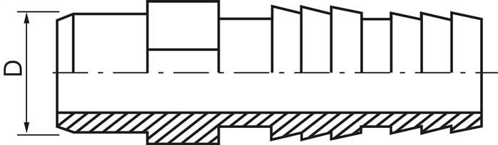 Klebe-Schlauchtülle, PVC-U, 12mm, Schlauch 12mm