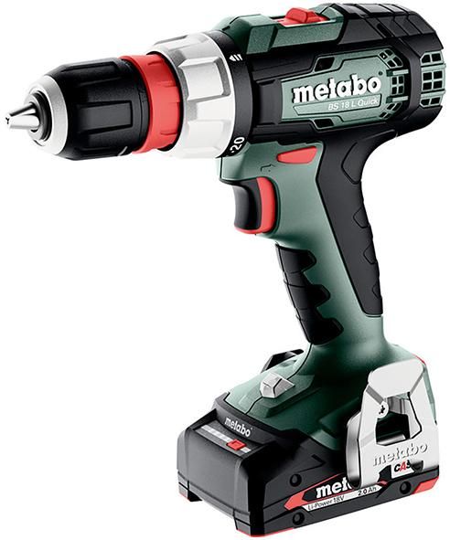 Akku Bohrschrauber BS 18 L Quick Metabo 2x18,0 V 2,0 Ah Ladegerät SC 30 metaBOX