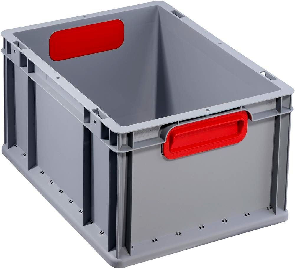 EuroBox 422,400x300x220mmGriffe geschl.,grau/rot