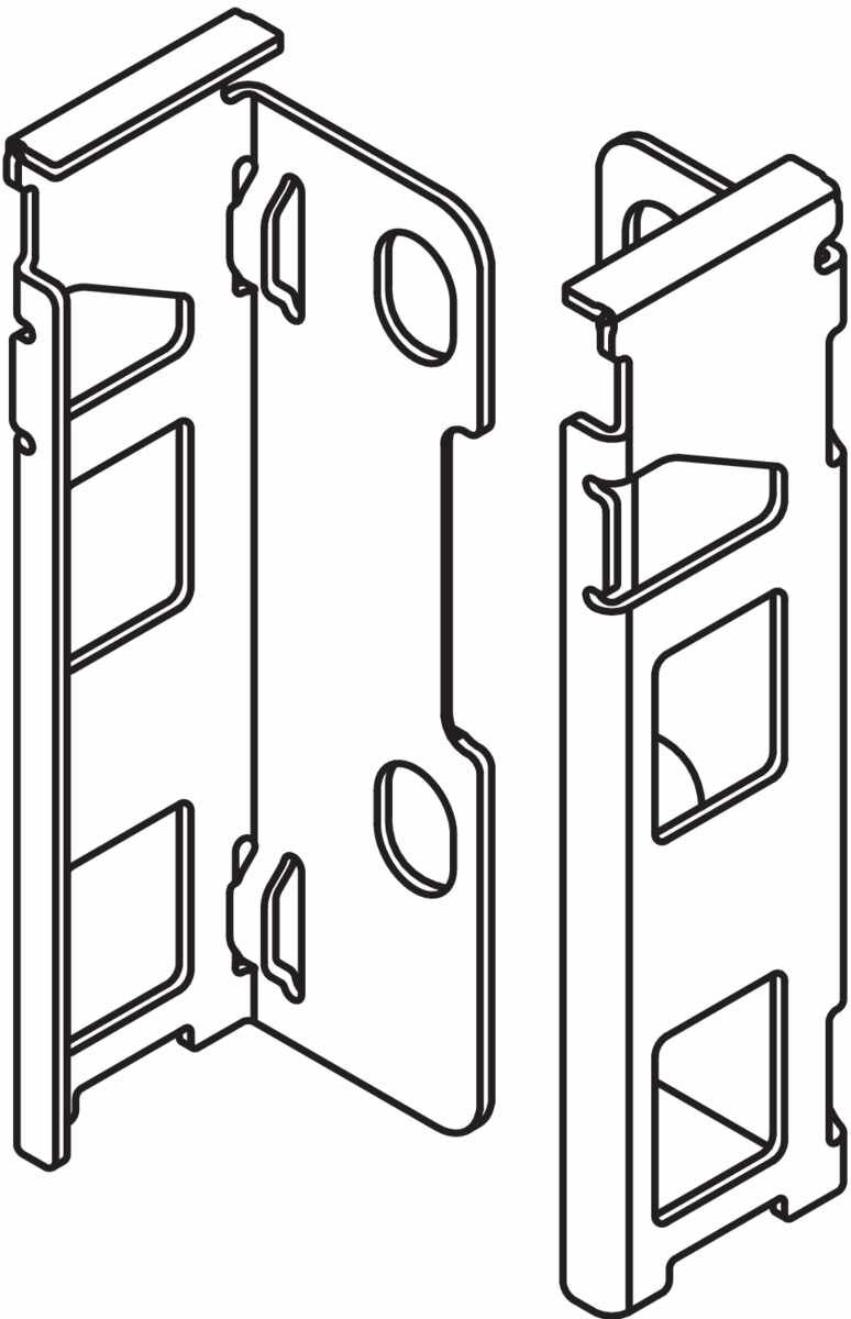 LEGRABOX Holzrückwandhalter, Höhe M (106 mm), links/rechts, seidenweiß matt