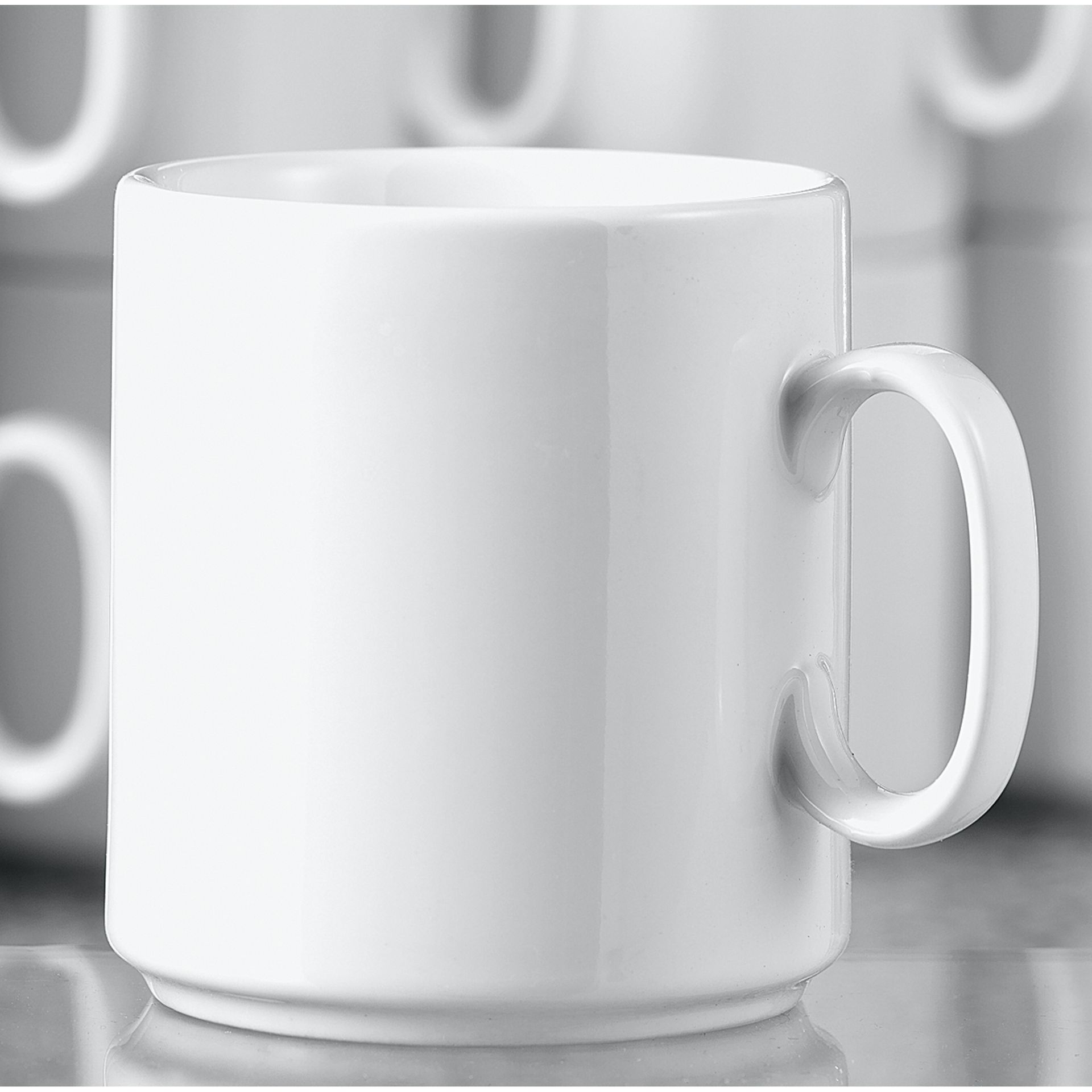 Kaffeebecher Diane 0,28l Porzellan weiß 6 St./Pack.