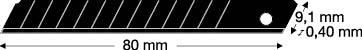 Lutz Blades Abbrechklinge black 9mm Pack a