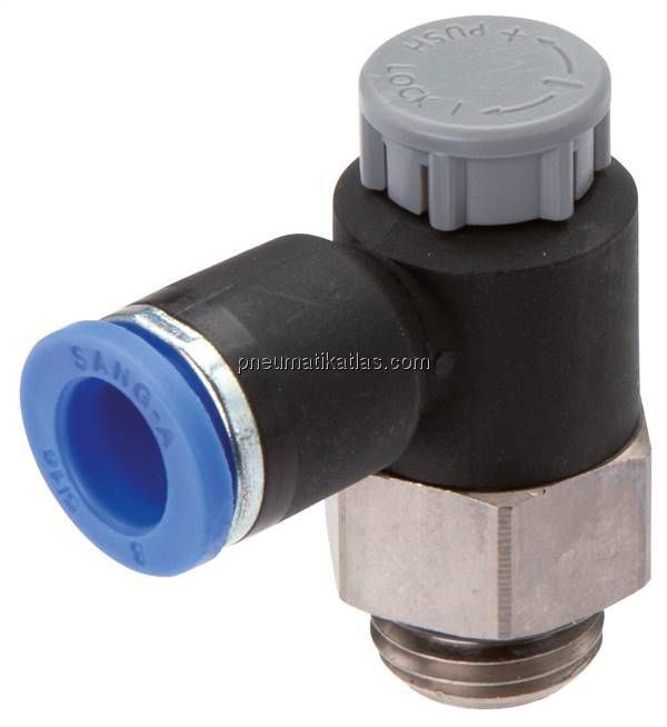 Kompakt-Drosselventil G 1/8"-4mm,abluftregelnd (Standard)