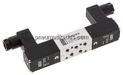 5/3-Wege Magnetventil, M 5, Mittelstellung geschlossen, 24 V=