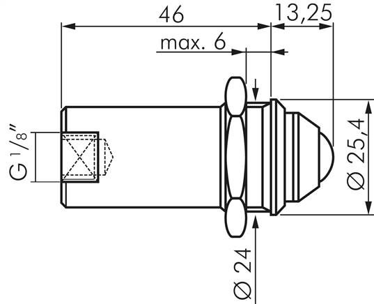 Edelstahl-Druckanzeige, rot/grün, G 1/8"