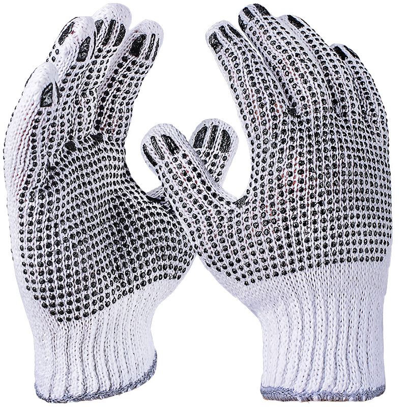 Strickhandschuhe, grob,weiß, beidseitig Noppen 8