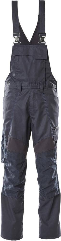 Latzhose 18569,Hänge- tasche,Stretch-Einsatz, schwarzblau, Gr.76C48