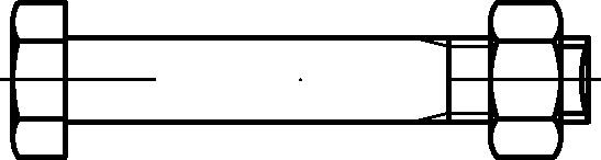 Sechskantschrauben Mu mit Schaft DIN 601 M 8x20 galv. verzinkt